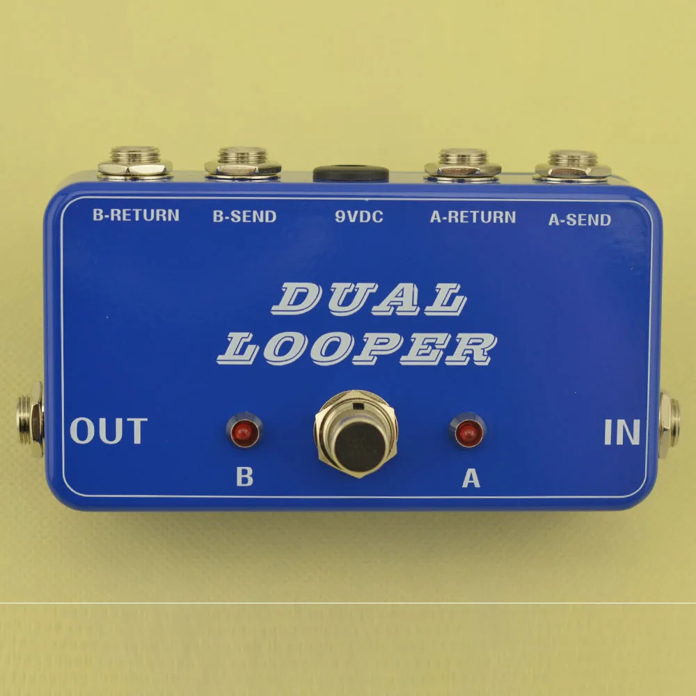 New True-Bypass Looper Effect Pedal Guitar Effect Pedal Looper Switcher  true bypass guitar pedal Blue dual Loop switch