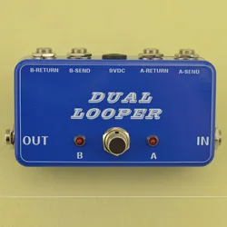 New True-Bypass Looper Effect Pedal Guitar Effect Pedal Looper Switcher  true bypass guitar pedal Blue dual Loop switch