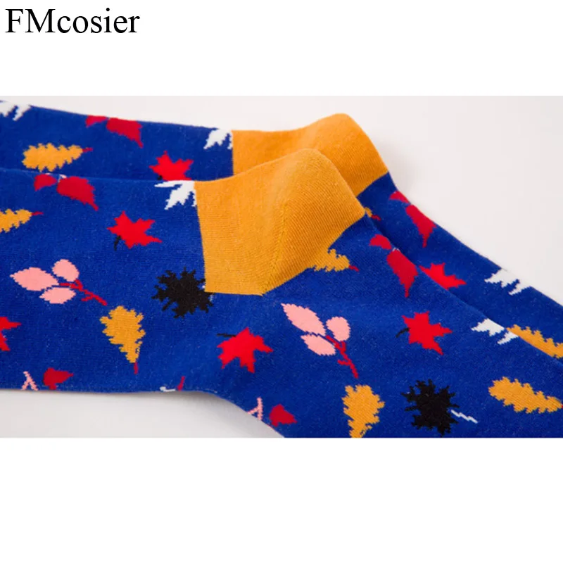 5 par nowość jesień zima moda bawełna sztuka szczęśliwe skarpetki dla mężczyzn kwiaty kolorowe Meia Sokken Socken mokasyny Sox Lot