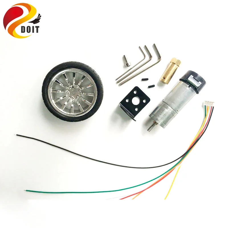 หนึ่งชุดสำหรับหุ่นยนต์รถแชสซี25มม.มอเตอร์ + ความยาว30มม.ข้อต่อทองแดง + 65มม.ล้อกว้าง + มอเตอร์ + สกรู