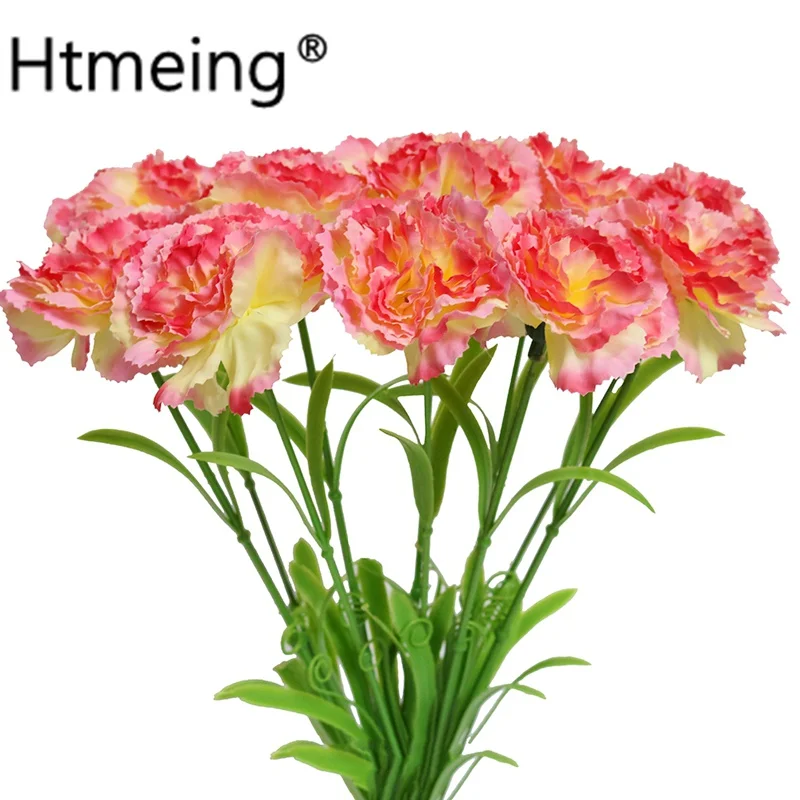 Artificial Carnation Flower silk flowers Fake Plant For Mother's Day Home Party Decoration