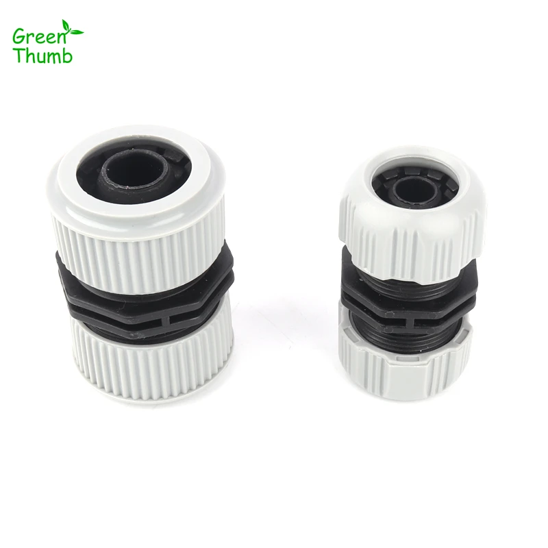 1pc 1/2,3/4Inch Water Pipe Joint Grey Hose Repair Connectors Garden Irrigation Plastic Quick Connector