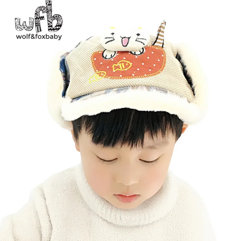 

Retail 6-48 Months soft acrylic fibers peaked cat woolen woollen cap hat baby children infant kids spring autumn fall winter