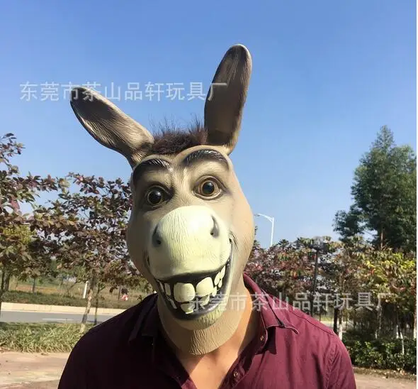 Big Donkey Cosplay Party Horror Mask Fool's Day Halloween Show Party Prop Donkey Head Mask Masquerade