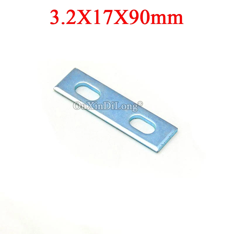 50PCS Metal Straight Flat Corner Braces 3.2x70x19 Furniture Splicing Code Board Frame Shelf Support Brackets Connecting Fittings