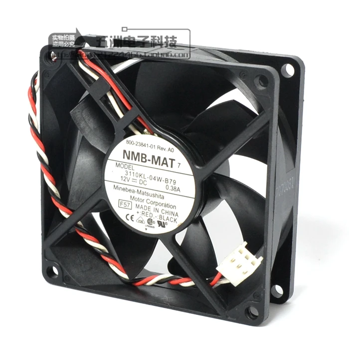 

NMB-MAT 3110KL-04W-B79 F57 DC 12V 0.44A 80x80x25mm 3-wire Server Cooling Fan