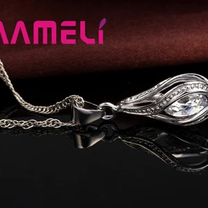 Damla sıcak su cz, 925 ayar gümüş takı altın kaplama takı seti için kadın sarkaç kolye hoop küpe düğün parti ketey o-ring 8 en çok satan, takı seti, düğün, №8