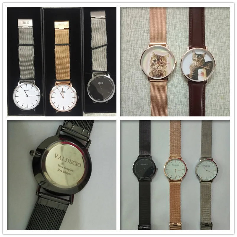 CL035 Private Label Custom Couple Wrist Watch Personalized Design Women OEM Wristwatch My Brand Name Logo Custom Printed Watch