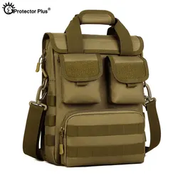 PROTECTOR PLUS Tactical Handbag 12 inches Laptop Crossbody Camouflage Molle Hunting Camping Hiking Sports Bag