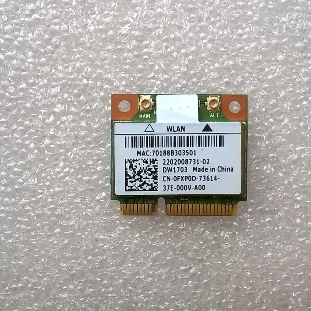 DW1703 802.11b/g/n Bluetooth v4.0+HS WiFi Card For Inspiron 15R 5520 7520 3520 14Z 5423 3521 3520 3521 Series,D P/N CN-0FXP0D