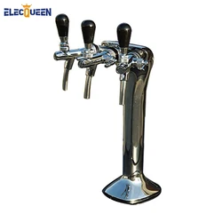 Triple Faucet Snake Font, Cobra Triple Tap Flooded Font, Chrome Plated Brass, for European Flow Control Type Tap