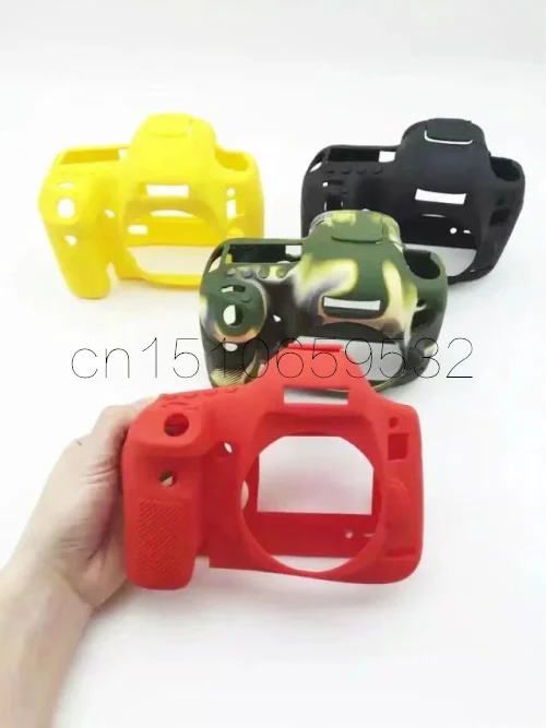 Đẹp Mềm Silicone Cao Su Bảo Vệ Máy Ảnh Cơ Thể Bìa Trường Hợp Da Cho Canon 6D 5D3 5D4 800D 80D Túi Máy Ảnh