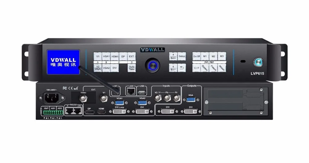 VDWALL LVP615D with extend DVI LED HD Video Processor wireless WI-FI remote control pip/pbp,text overlay