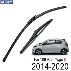 Xukey 2Pcs/set Front Rear Tailgate Wiper Blades For Citroen C1 MK2 2019 2018 2017 2016 2015 2014 For Peugeot 108 Toyota Aygo