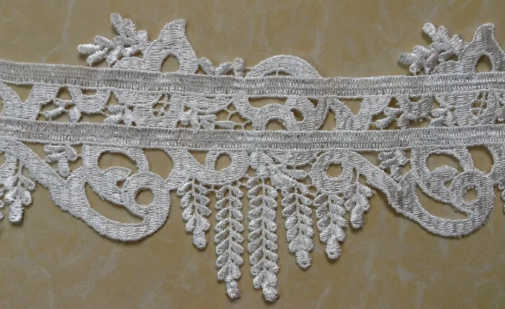 

12.8cm exquisite high quality water soluble thick embroidery lace trim, lace yard trimming, XERY14439F