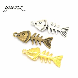 YuenZ 8pcs 3 color Antique Sliver animal fish Charm DIY metal charms for jewelry making 26*12mm D708