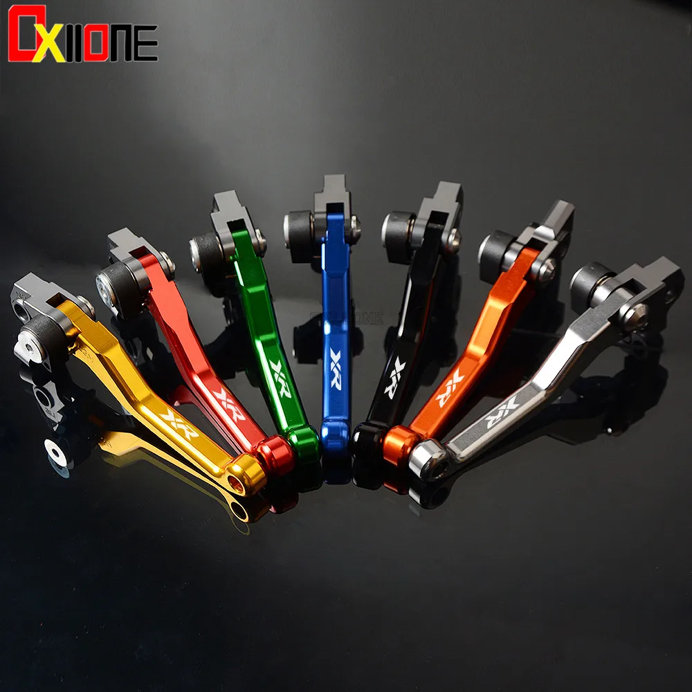 Motocross Motorcycle CNC Pivot Dirt Bike Clutch Brake Levers Set For HONDA XR400 MOTARD 2005-2008 2007 Up witn logo 7 Colors