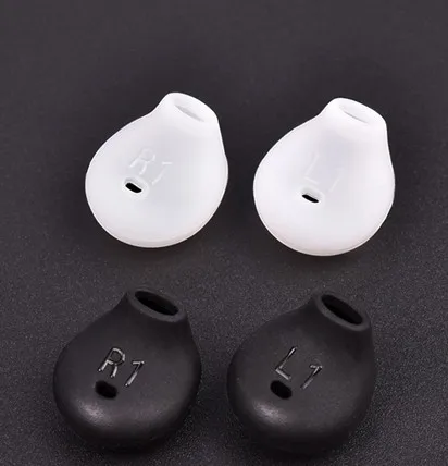 4 paires d'embouts d'écouteurs en Silicone, couvre-embouts antidérapants de remplacement pour Samsung Galaxy Note 5/Note 7/S7/S6 Edge blanc/noir
