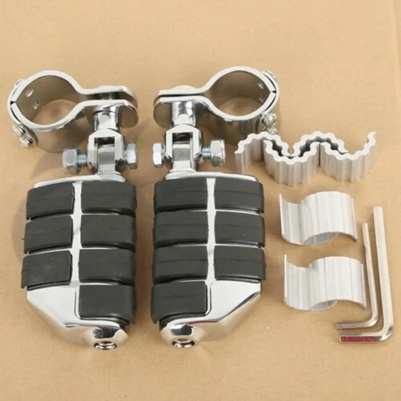 

Motorcycle Dually 1-1/4" Highway Foot Pegs FootPegs For Harley Yamaha Honda Gold Wing GL1500 GL1100 GL1200