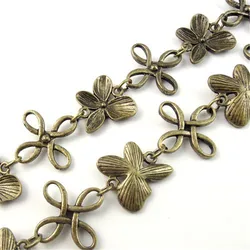 100CM Bohemia Long Bronze Alloy Butterfly Flower chain Bangle making sexy waist Bracelet Peas chain Shiny Pendant 24*3MM 30089