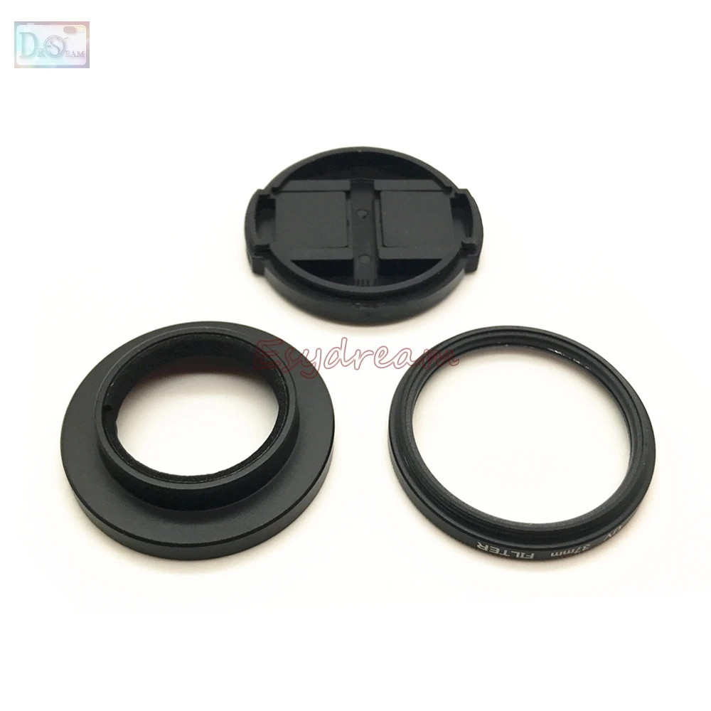 37mm UV Filter + Ring Adapter + Lens Cap Kit 3in1 Set for Xiaomi Yi Xiaoyi II 4K 4K+ Plus Sport Action Camera Accessories