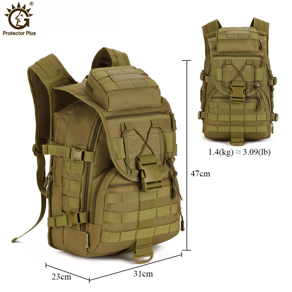 Tactical Military Backpack, 900D Nylon Backpack, Army Rucksack, Outdoor Camping, Hiking, Hunting Bag, 40L