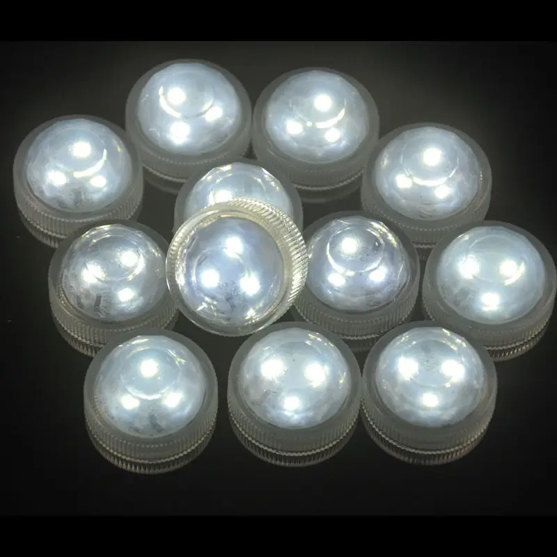 10pcs/Lot Super Bright 2LEDs RGB Multicolors Mini Submersible LED Lights With Remote Controller  Choices for Decoration