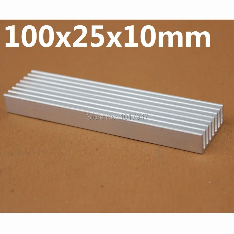 

10 Pieces lot 100x25x10mm Aluminum Heatsink For LED IC Chip Heat Sink