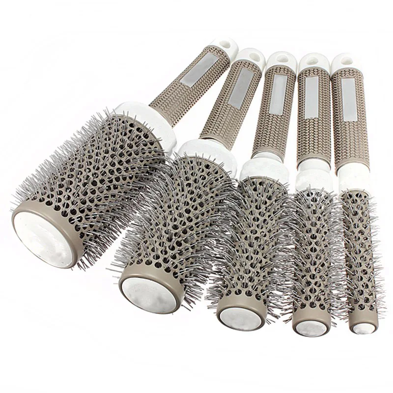 1PC Hair Brush Ceramic Iron Round Comb Barber Dressing Salon Styling(19mm- 65mm For Choose ) -5