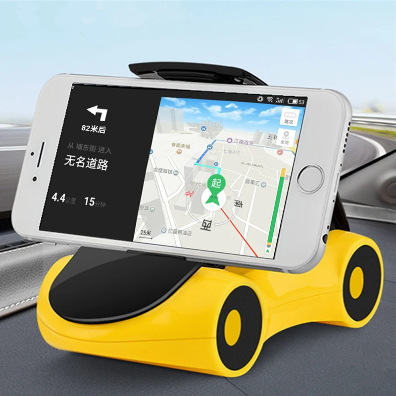 Sovawin Universal Mobile Phone Car Holder Stand Sports Car Plate Silicone Sucker Useful Car Auto Mount Stand For 4.0-6' Phone