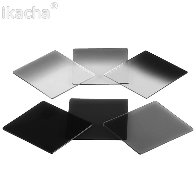 New Graduated ND2 ND4 ND8 ND16 Neutral Density Graduated Grey Full Color Square Filter For Cokin P Series For All Camera