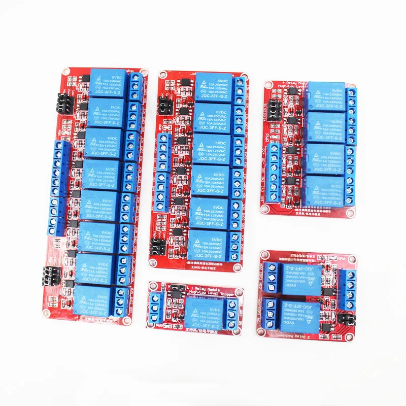 5/12/24V Relay Module 1 2 4 8 Channel High Low Electrical Level Selection With Optocoupler Relays Output For Arduino SingleChip