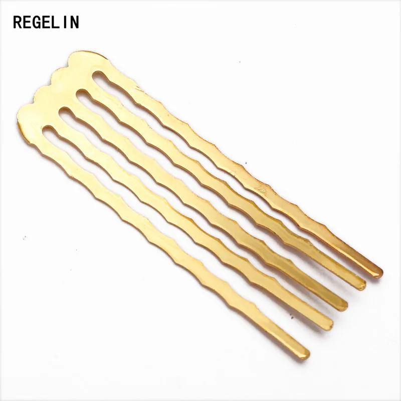 REGELIN 10pcs/lot 50mm 5/10/13teeth Copper Comb Hair Jewelry Making Finding Charm Women Hairs Findings Barrettes Retro Headwear