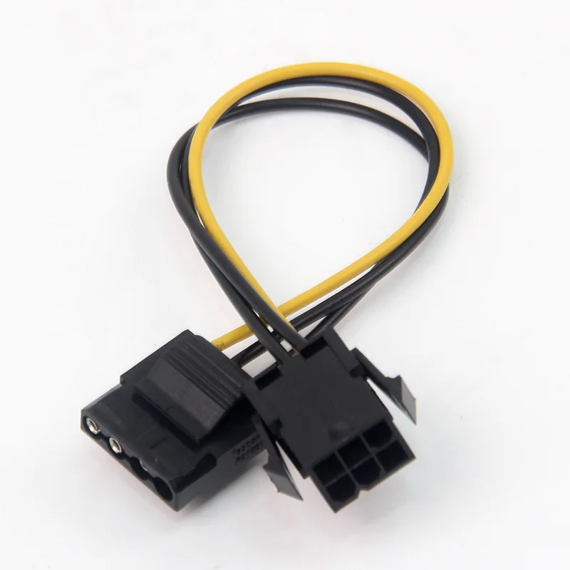 Molex PCI-E อะแดปเตอร์ IDE 4Pin 4 Pin Female to 6 Pin หญิง 6Pin กราฟิกการ์ด Converter Cable 1 pcs 1 pcs ขายส่ง