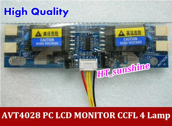 8PCS NEW AVT4028 PC LCD MONITOR CCFL 4 LAMP universal lcd inverter board,4 Lamp 10V-30V For 15-26