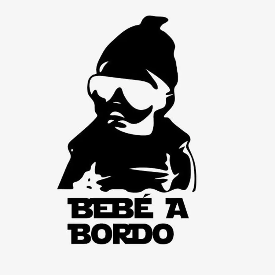 Vinyl sticker Spanish on car Bebe a bordo Safety Warning Stickers Car Window Vinyl Decal Spanish