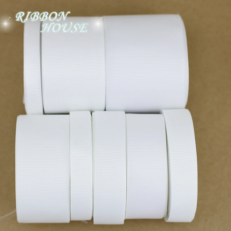 (10 meters/lot) white Grosgrain Ribbon Wholesale gift wrap Christmas decoration ribbons