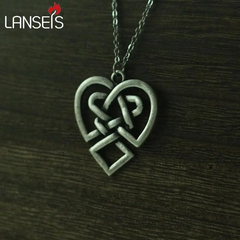 

lanseis20pc Irish jewelry heart anniversary fine jewelry gifts necklace one of the most popular heart pendant collana pendente