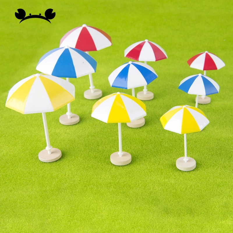 3pcs Beach Umbrella Garden Parasol Outdoor Scenery 1:75 1:100 1:150 1:200 Scale Model Train Railway Accessories Miniature Craft