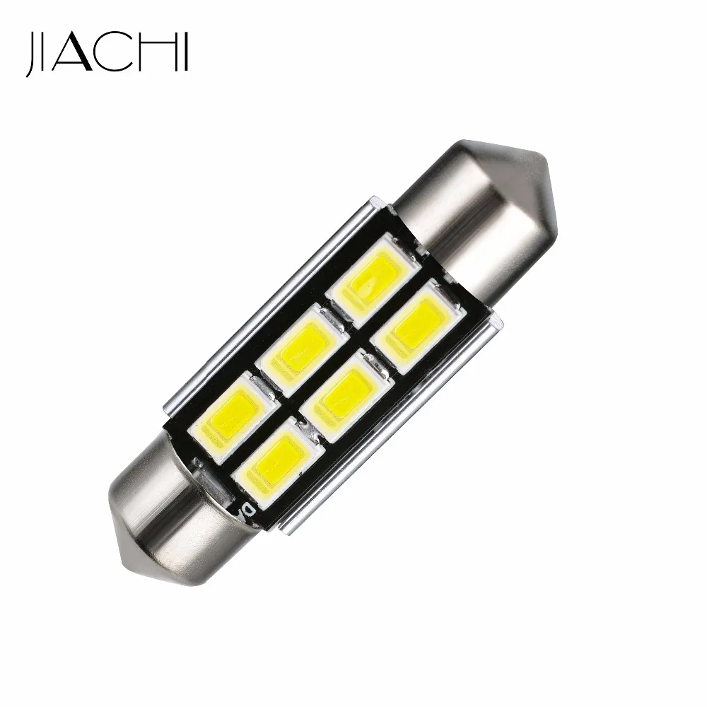 JIACHI 100PCS C5W 39MM Festoon Led Bulbs 5630Chip 5730 6SMD Canbus No Error Auto Interior Reading Light License Plate Lamp White