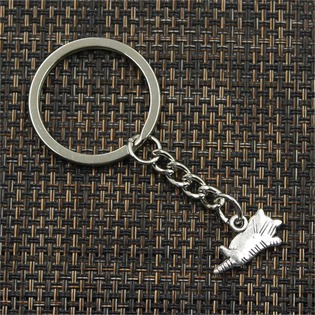 Fashion Keychain 20x12mm Lazy Cat Pendants DIY Men Jewelry Car Key Chain Ring Holder Souvenir For Gift