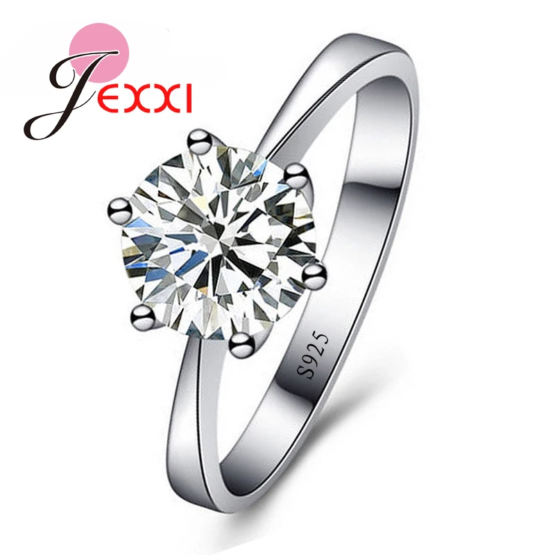 Kosten Preis Frau Dame Mädchen Hochzeit Ringe Runde Cubic Zirkon Finger Ring Sehr Günstige 925 Sterling Silber Mode Schmuck Geschenk