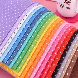 Mixed 20 Colors 1mm Thick 14x14cm 100% Polyester Polka Dot Printed Nonwoven Felt Handmade DIY Nonwoven Felt Package