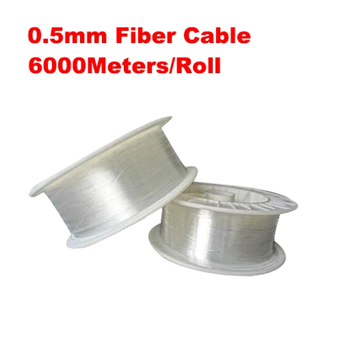 

0.5mm diameter 6000m/roll PMMA fiber optic cable end glow Optic Fiber Lights for decoration lighting