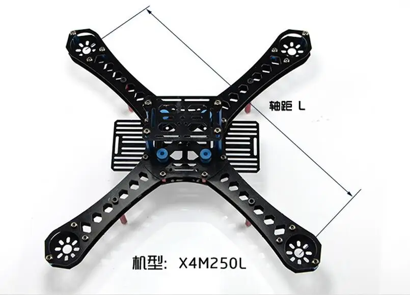 X4 250 280 310 360 380 mm Wheelbase FiberGlass Alien Across Mini Quadcopter Frame Kit DIY RC Multicopter FPV Drone