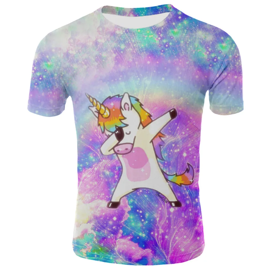 

Baby Girl Boys Clothes T Shirt Children Colorful Unicorn Dabbing Cartoon Camisetas T-Shirts Kids Tshirt Licorne Summer Unicornio