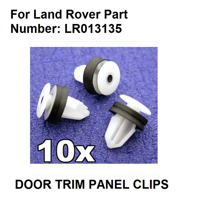 x10 Plastic Trim Clips for Land Rover Door Cards & Interior Trim Panels-LR013135