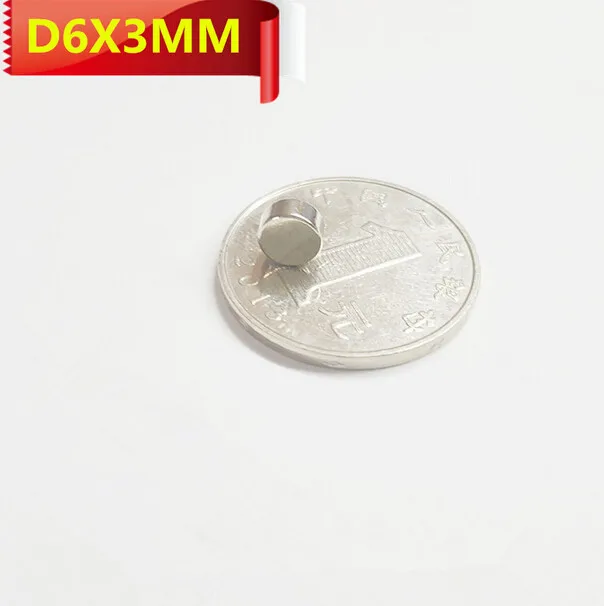 Wholesale Top Quality 50PCS D6X3mm Super Strong Round Disc Magnets Rare Earth Neodymium Magnet N38 6X3mm