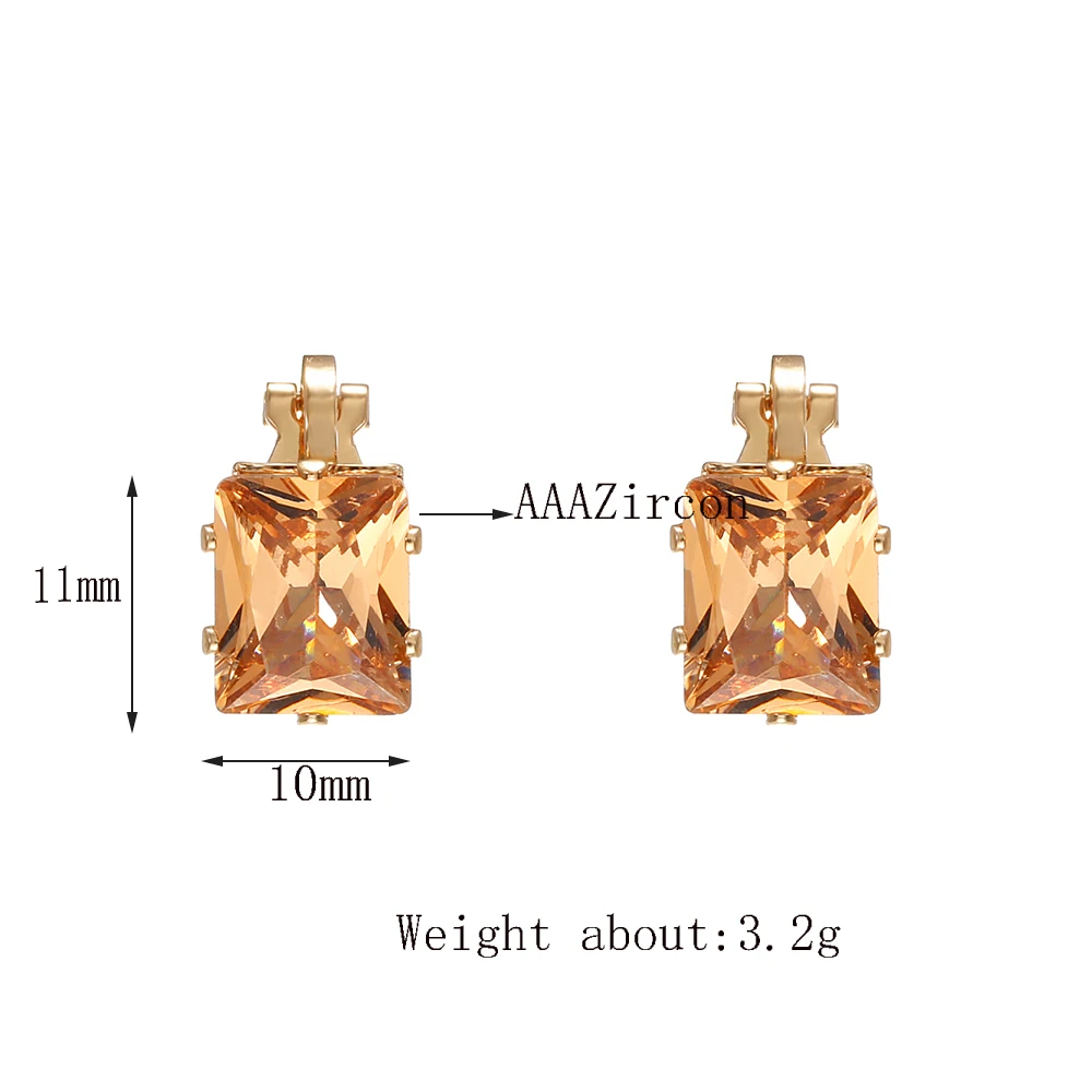 JIOFREE Cubic Zirconia Clip Earrings for women Fashion Crystal Jewelry Earrings Female Wedding Party Gift top quality