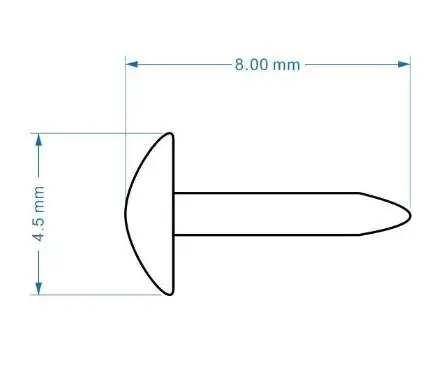 4.5 millimetri di Bronzo Dorato Del Nastro Rosso Antico Mini Rivetti di Carta Del Mestiere di Scrapbooking Accessorio Forniture di Nozze Carte di